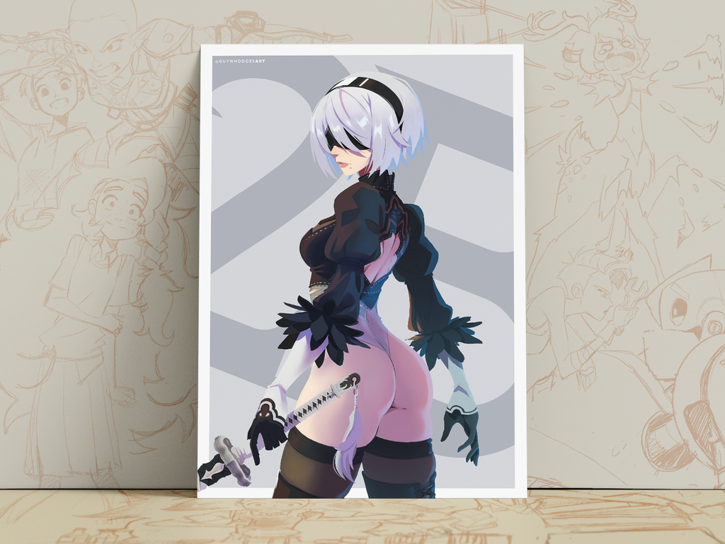 2B Art Print | NieR Automata Fan Art