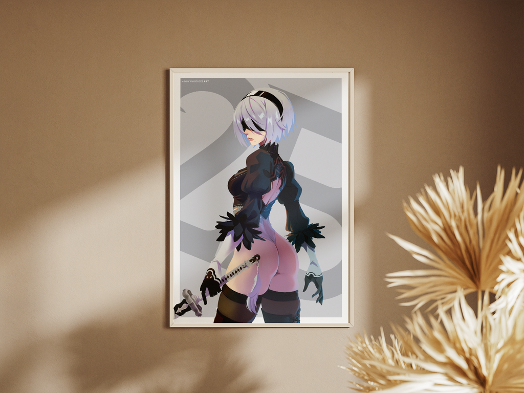 2B Art Print | NieR Automata Fan Art