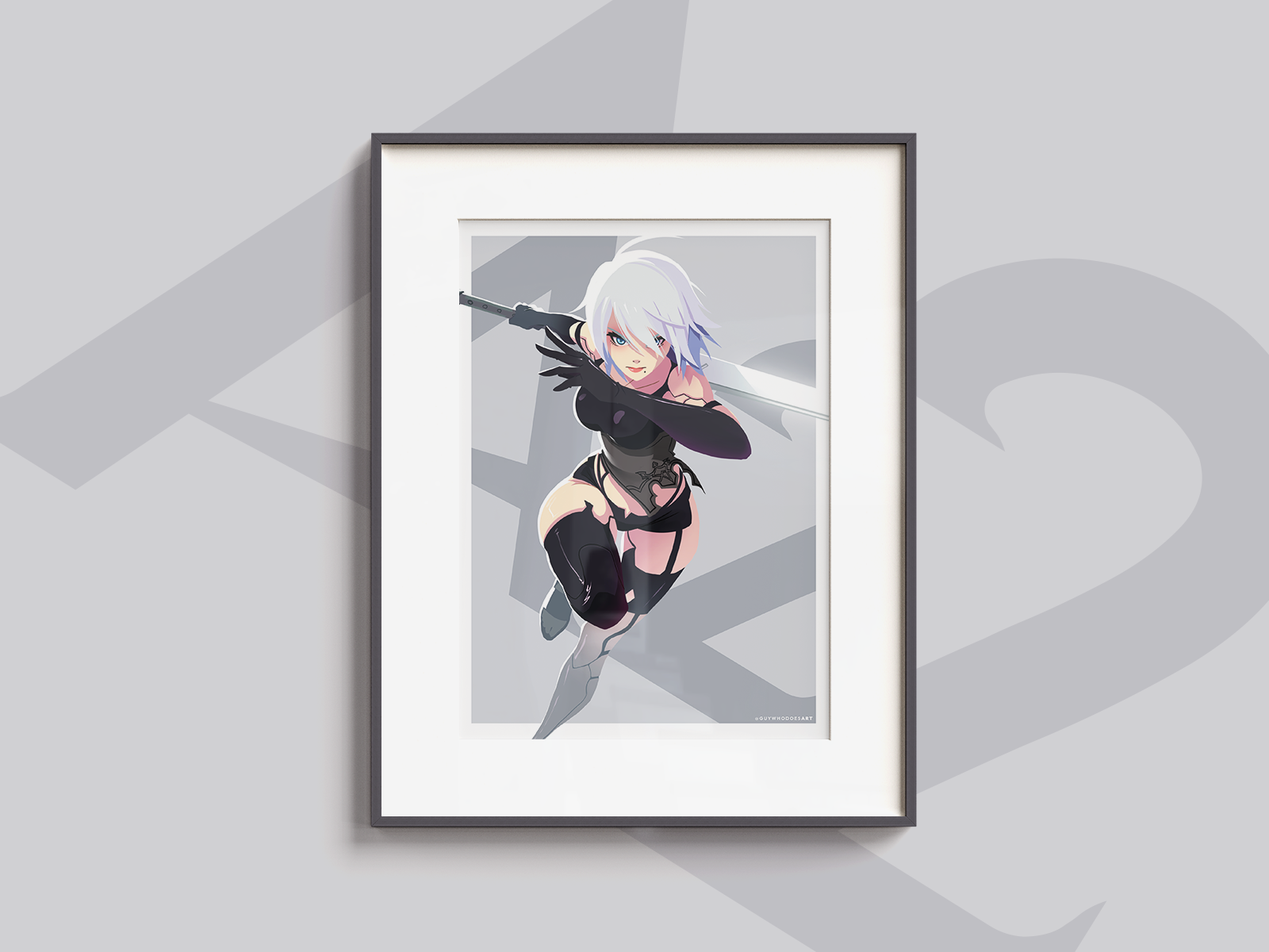 A2 Art Print | NieR Automata Fan Art