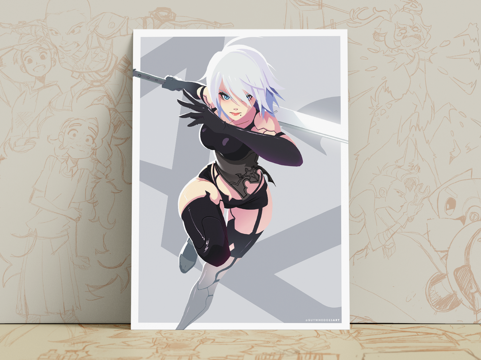 A2 Art Print | NieR Automata Fan Art