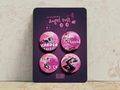 Angel Dust Badge Set | Hazbin Hotel Badges