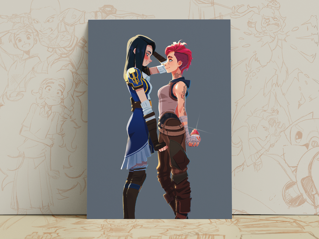 Caitlyn & Vi Art Print | Arcane Romantic Poster