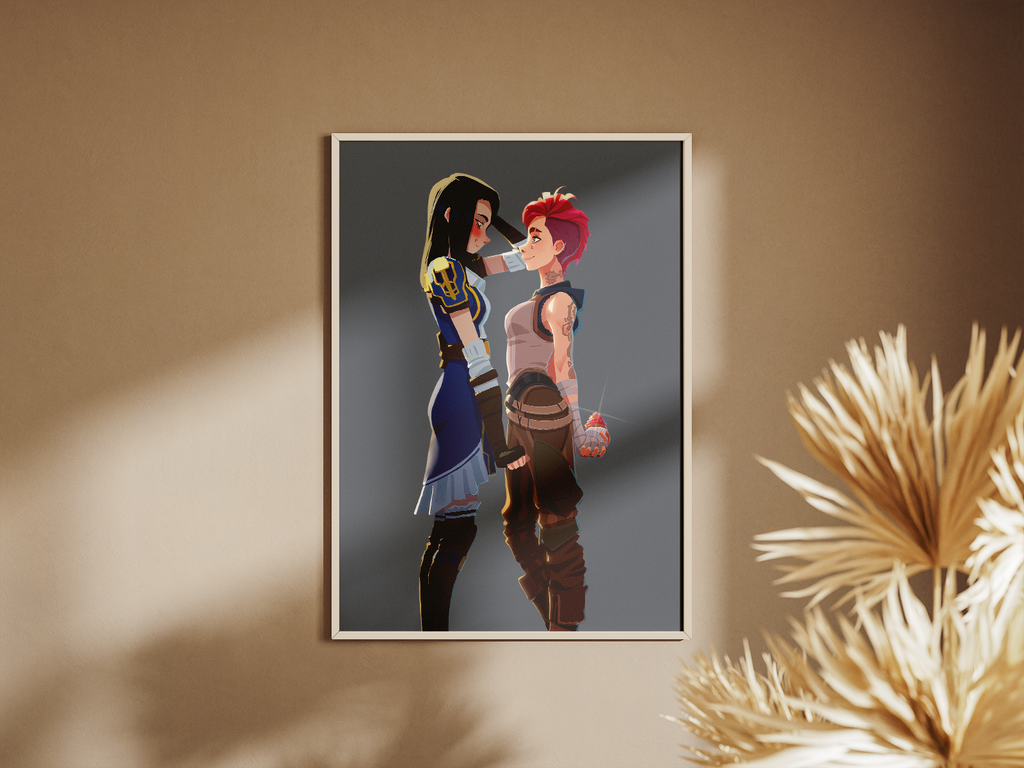 Caitlyn & Vi Art Print | Arcane Romantic Poster
