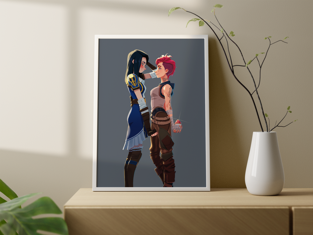 Caitlyn & Vi Art Print | Arcane Romantic Poster