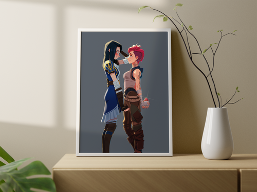 Caitlyn & Vi Art Print | Arcane Romantic Poster