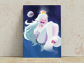 Boosette Art Print | Anime Inspired Ghost Character Fan Art