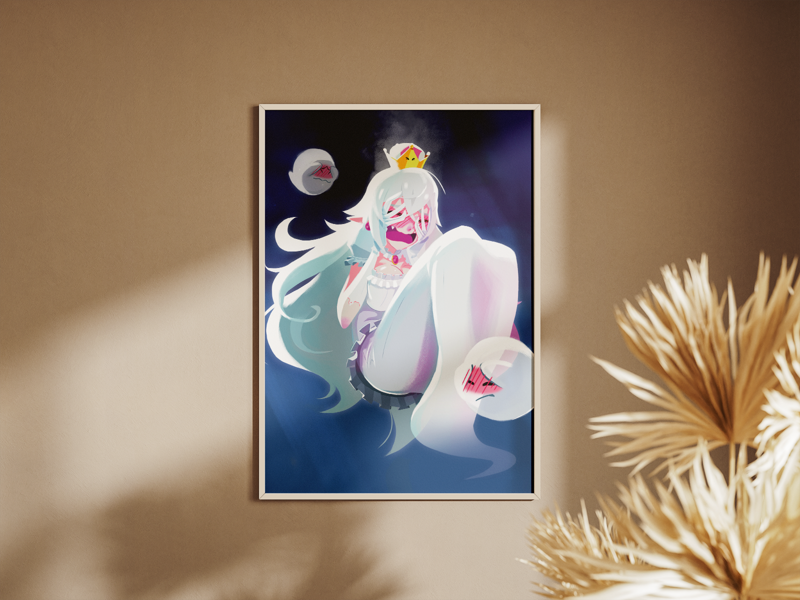 Boosette Art Print | Anime Inspired Ghost Character Fan Art