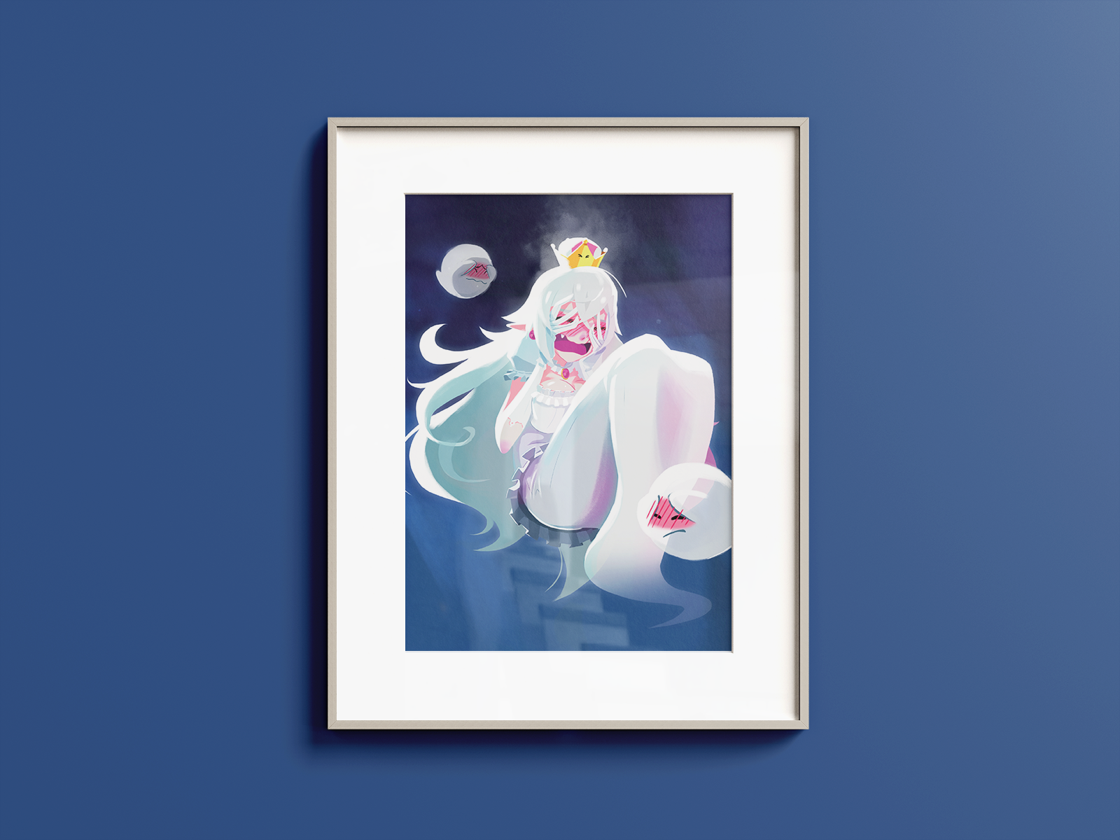 Boosette Art Print | Anime Inspired Ghost Character Fan Art
