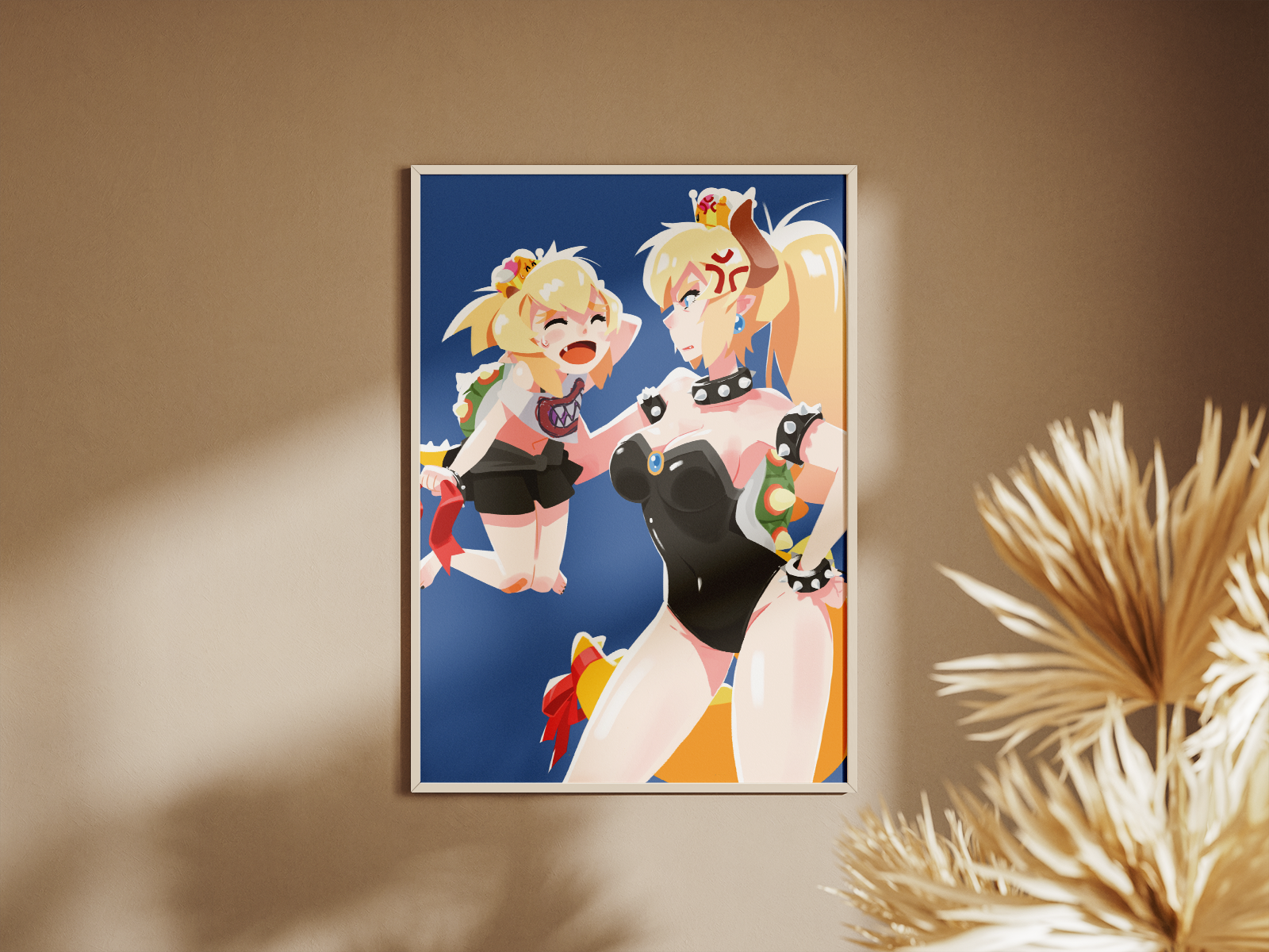 Bowsette Jr. Anime Art Print | Stylized Mario Fan Art
