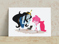 Marceline & Bubblegum Art Print | Adventure Time Fan Art