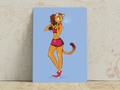 Cat Runner Art Print