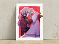 Charlie & Vaggie Art Print | Hazbin Hotel Fan Art