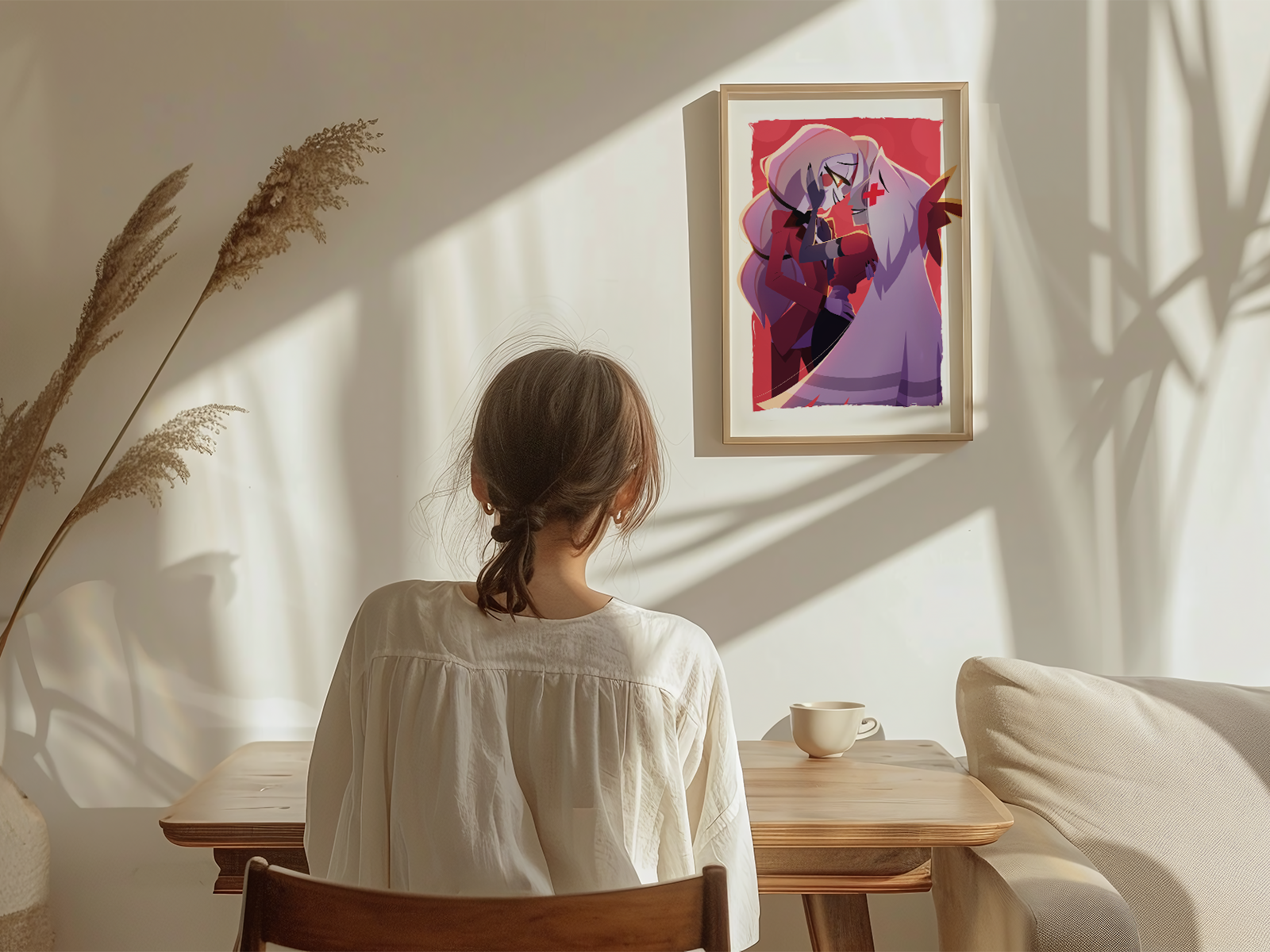 Charlie & Vaggie Art Print | Hazbin Hotel Fan Art