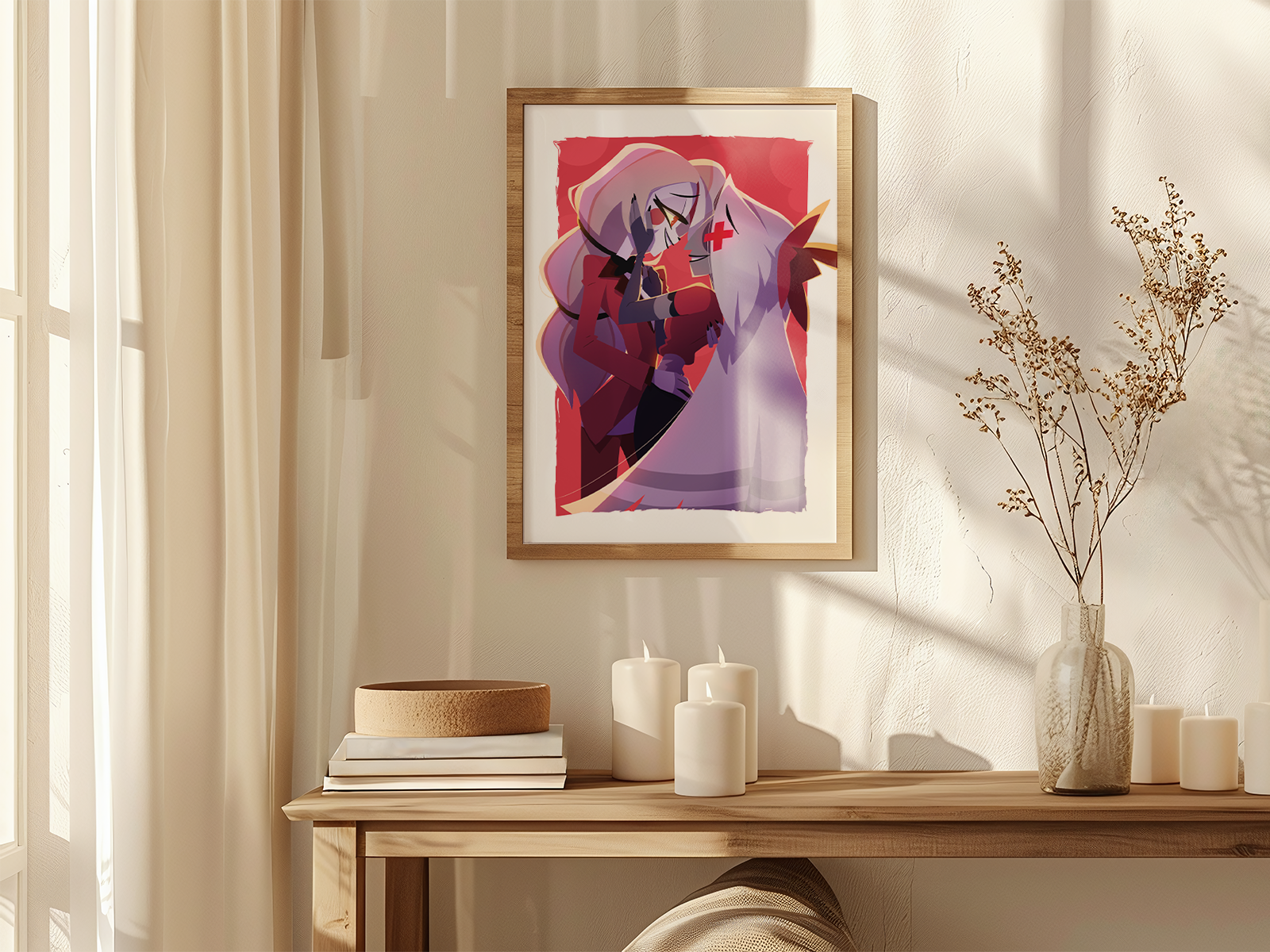 Charlie & Vaggie Art Print | Hazbin Hotel Fan Art