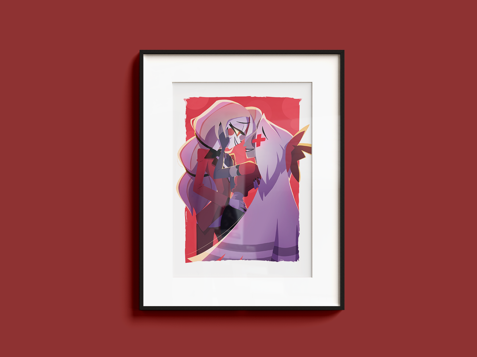 Charlie & Vaggie Art Print | Hazbin Hotel Fan Art