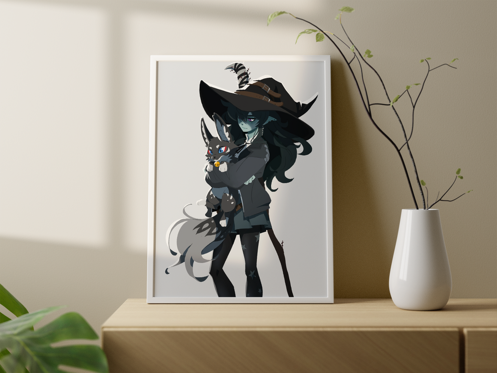 Sevine & Panko Art Print | Gothic Witch Fantasy Poster