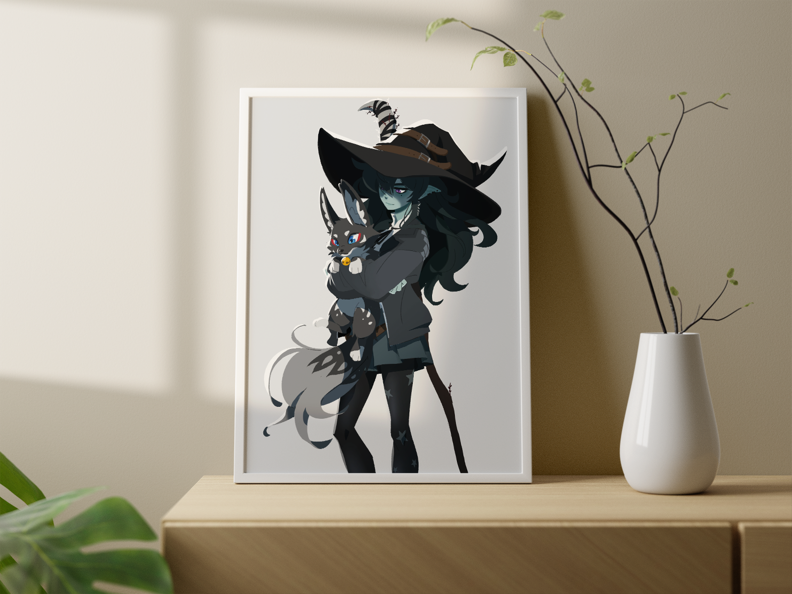Sevine & Panko Art Print | Gothic Witch Fantasy Poster