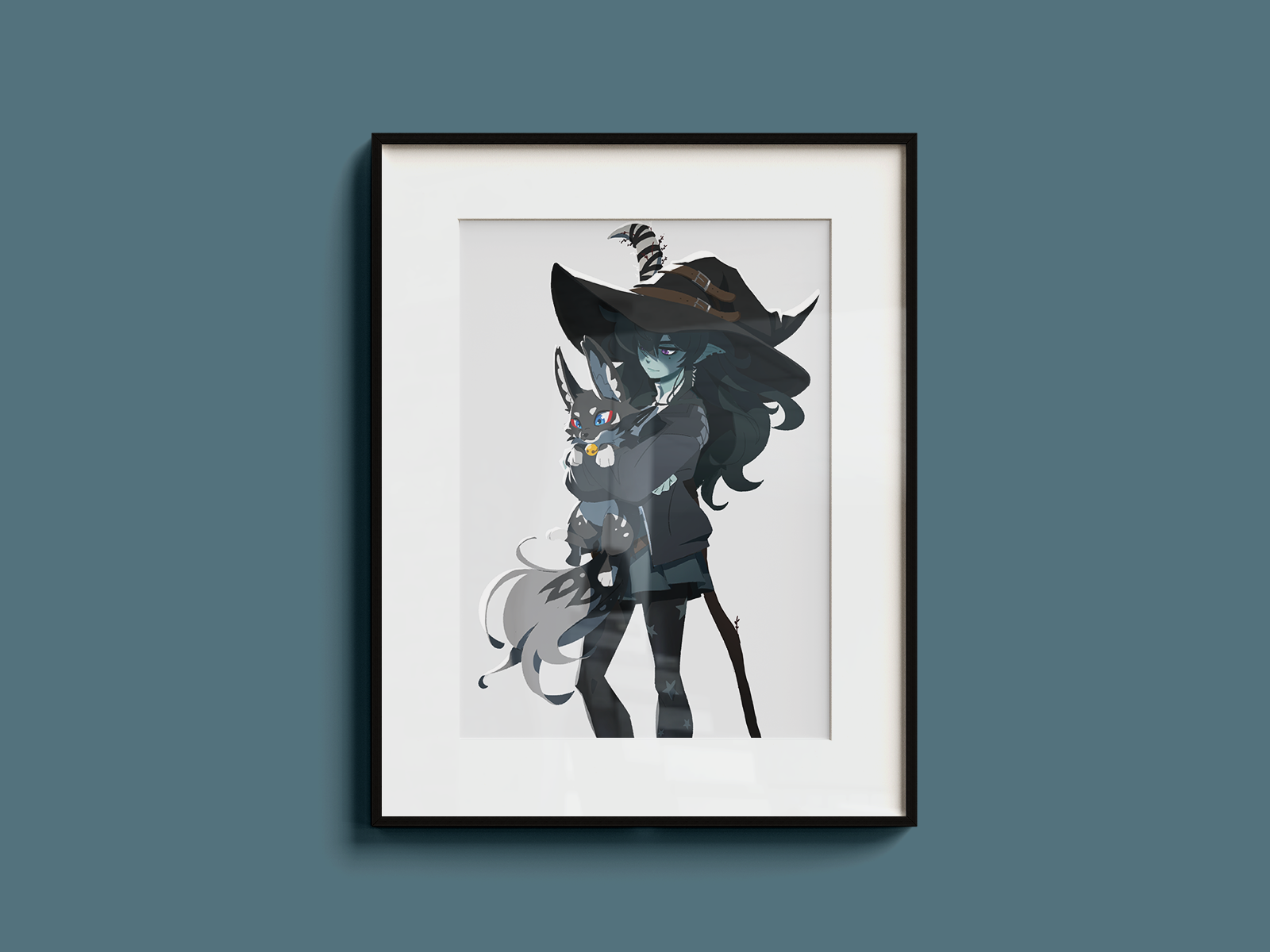 Sevine & Panko Art Print | Gothic Witch Fantasy Poster