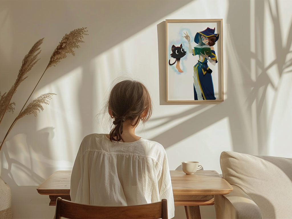 Wizard Familiar Mishap Art Print | DnD Magic Poster