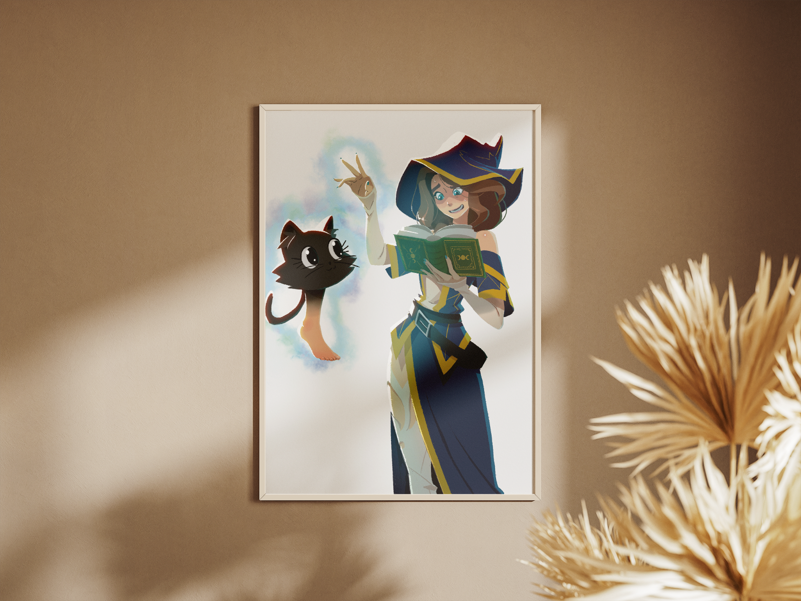 Wizard Familiar Mishap Art Print | DnD Magic Poster
