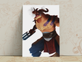 Dragonborn Barbarian Art Print | Rage Fantasy Poster