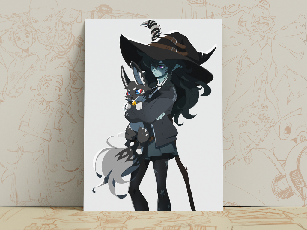 Sevine & Panko Art Print | Gothic Witch Fantasy Poster