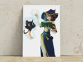 Wizard Familiar Mishap Art Print | DnD Magic Poster