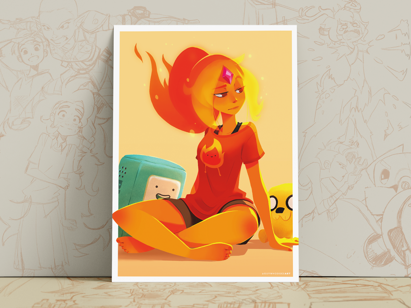 Flame Princess Art Print | Adventure Time Fan Art
