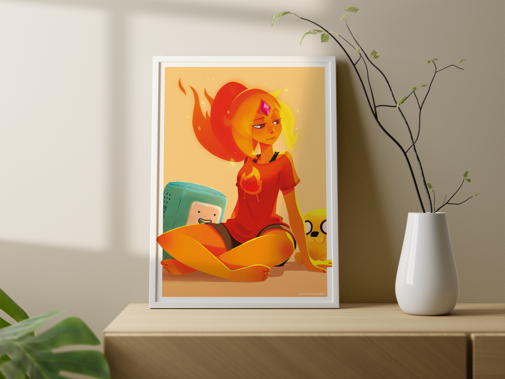 Flame Princess Art Print | Adventure Time Fan Art