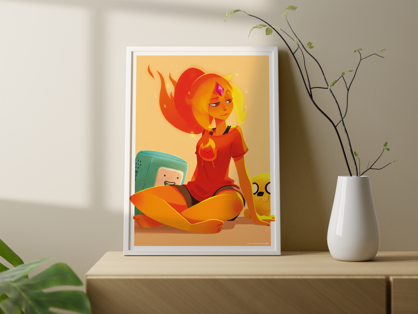 Flame Princess Art Print | Adventure Time Fan Art