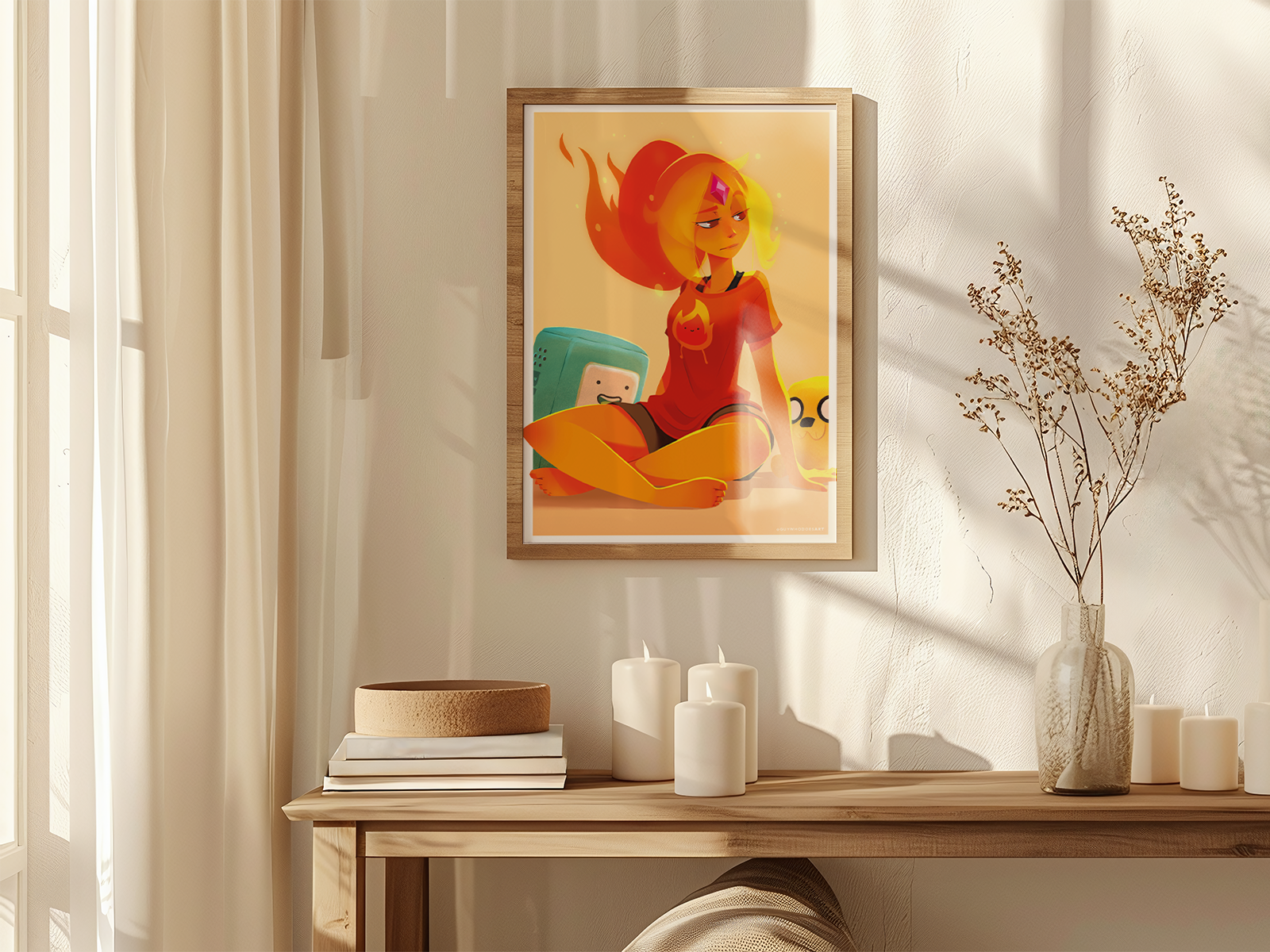 Flame Princess Art Print | Adventure Time Fan Art