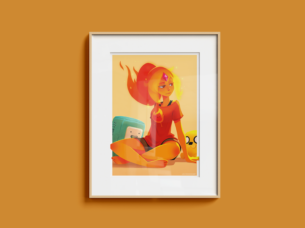 Flame Princess Art Print | Adventure Time Fan Art