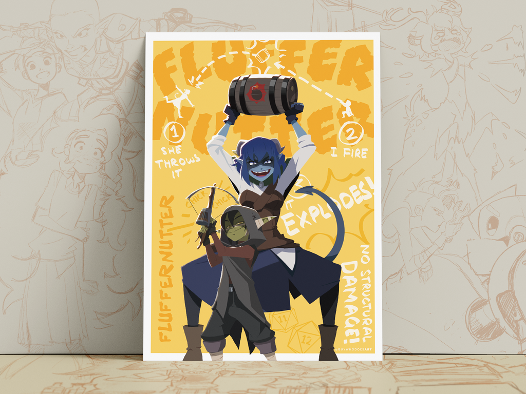 Jester & Nott Art Print | Mighty Nein DnD Poster