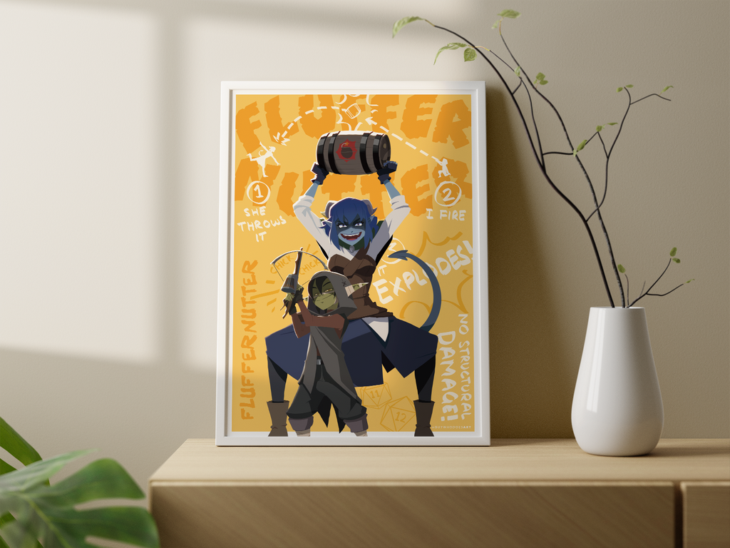 Jester & Nott Art Print | Mighty Nein DnD Poster