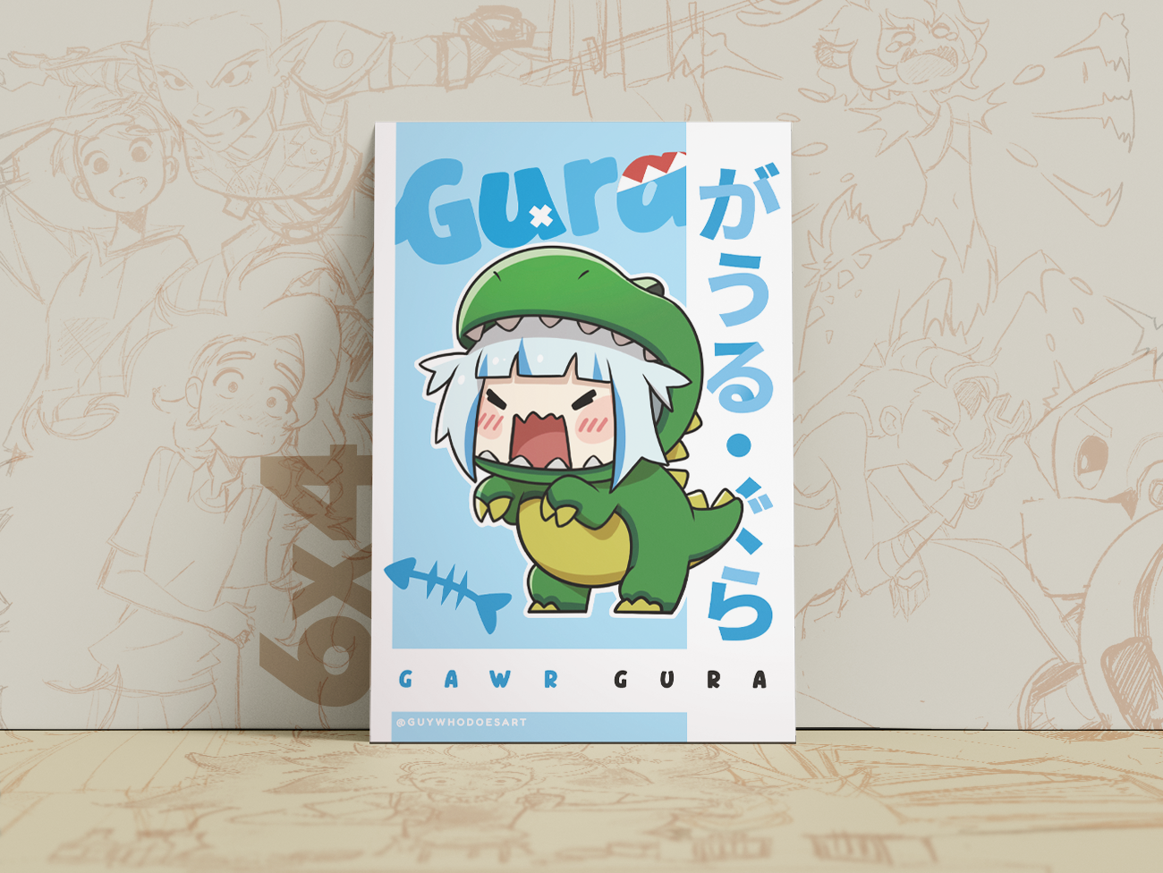 Gawr Gura Art Print
