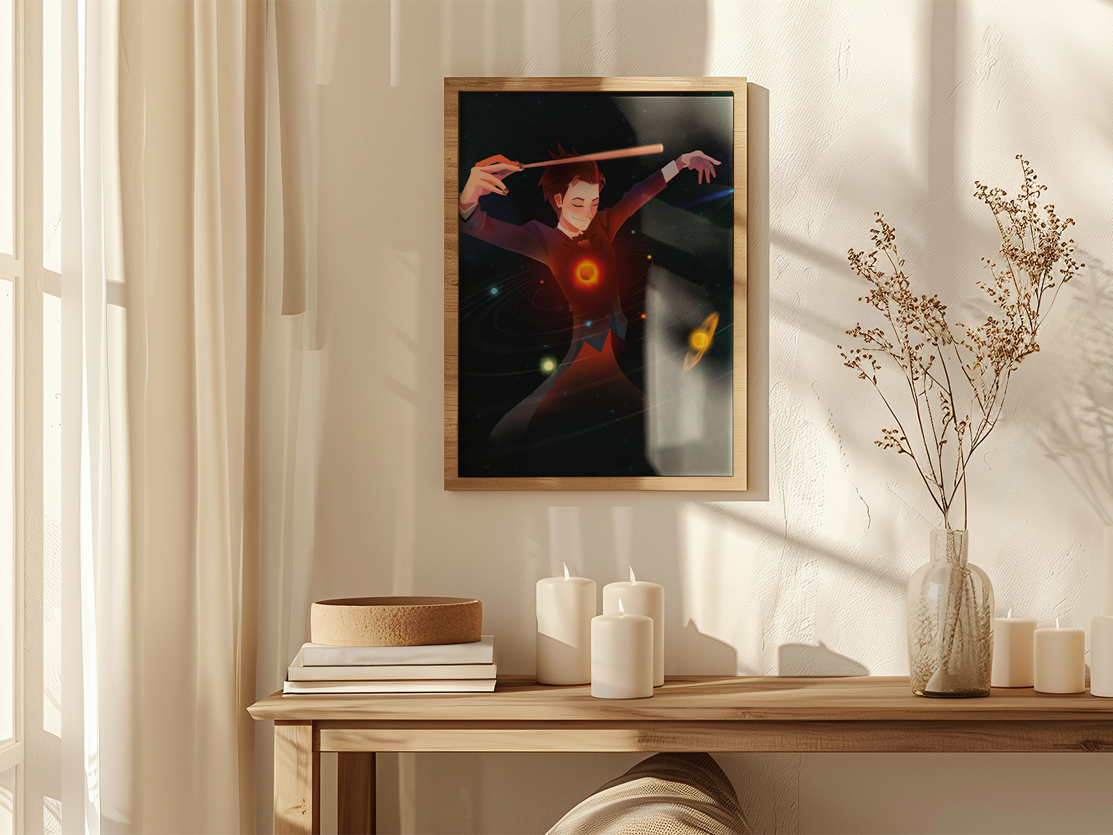 Helios Conductor Art Print | Cosmic Mythology Poster