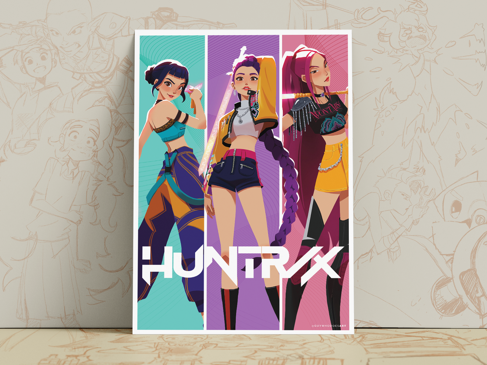 Huntrix Art Print | K‑Pop Demon Hunter Poster