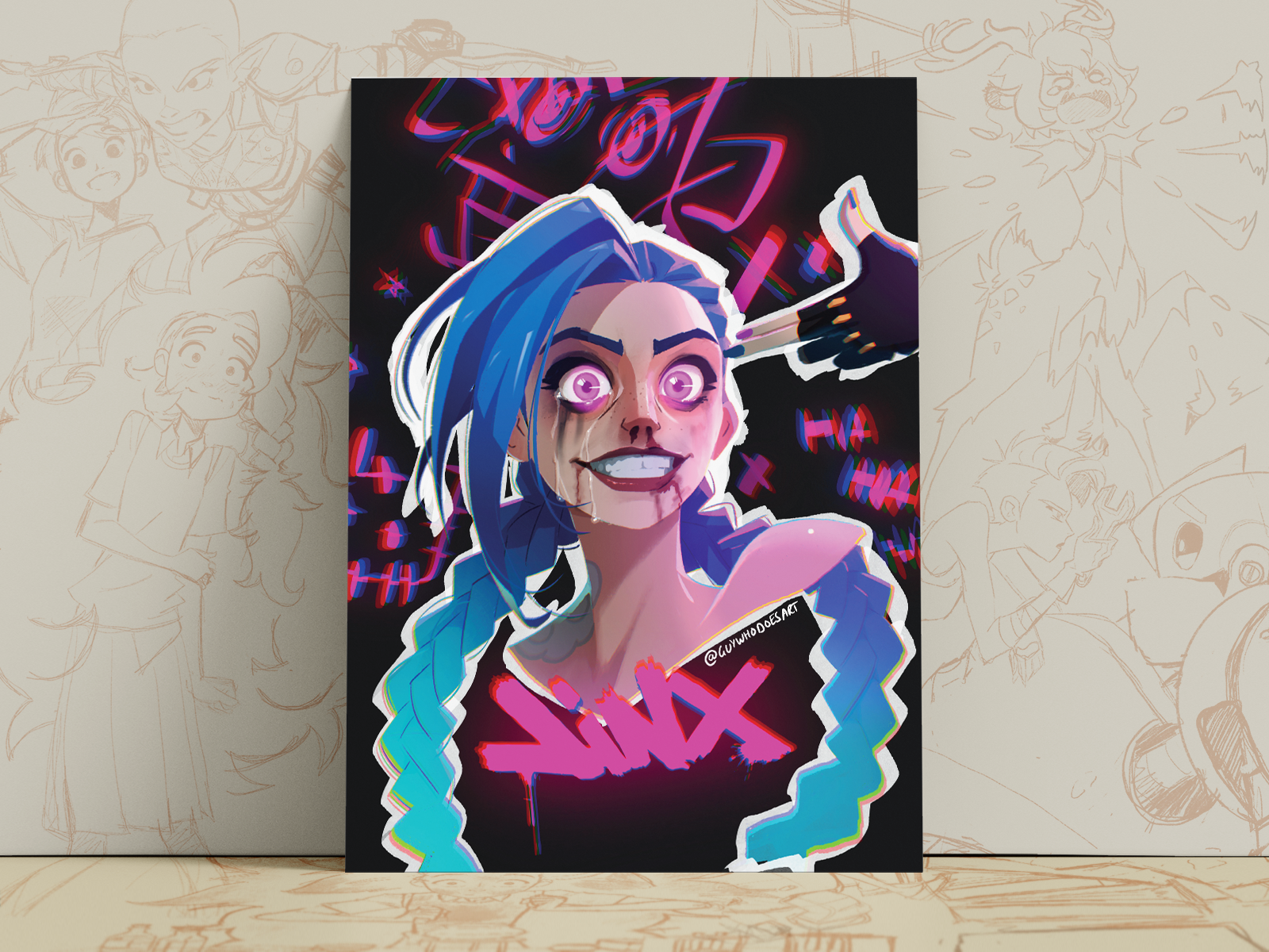 Jinx Art Print | Arcane Graffiti Poster