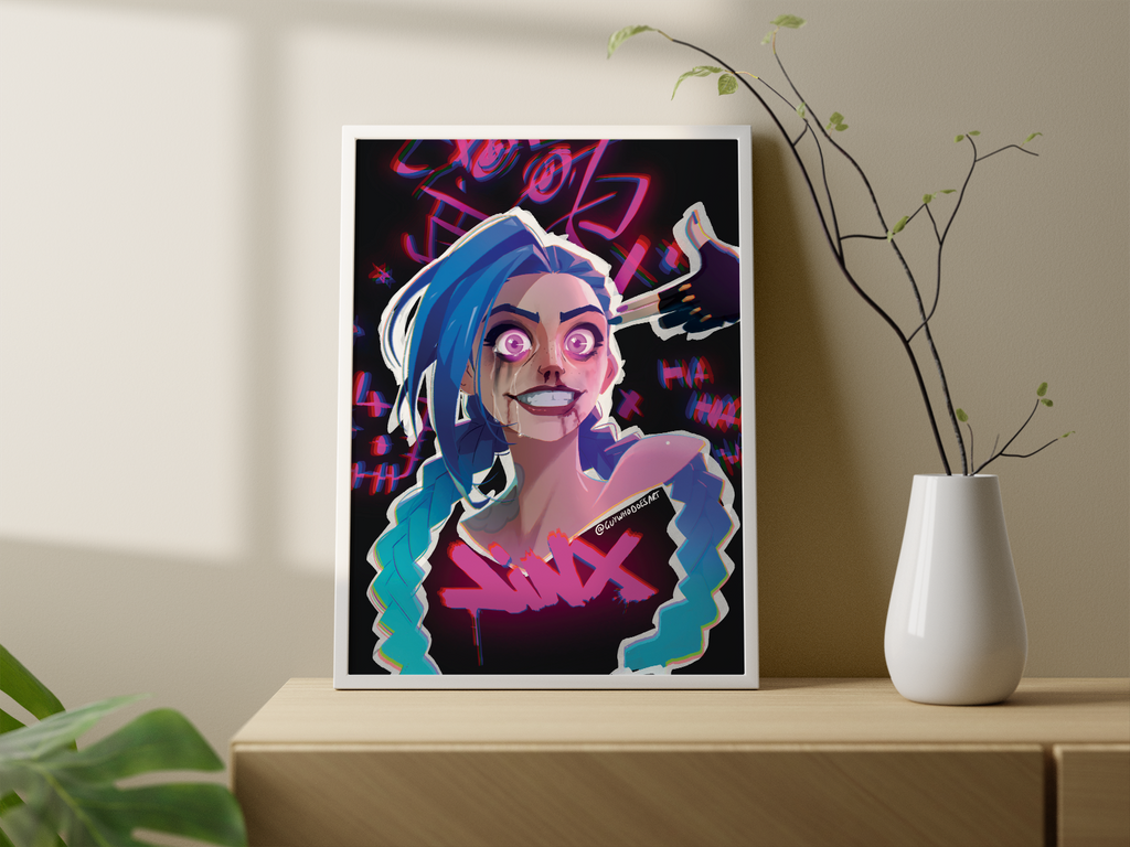 Jinx Art Print | Arcane Graffiti Poster