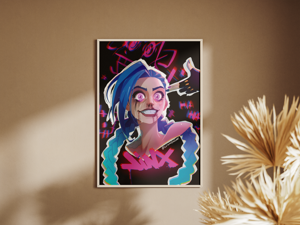 Jinx Art Print | Arcane Graffiti Poster