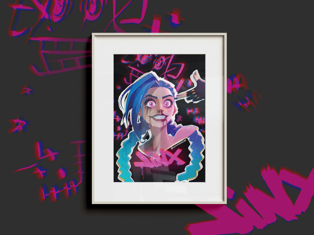 Jinx Art Print | Arcane Graffiti Poster