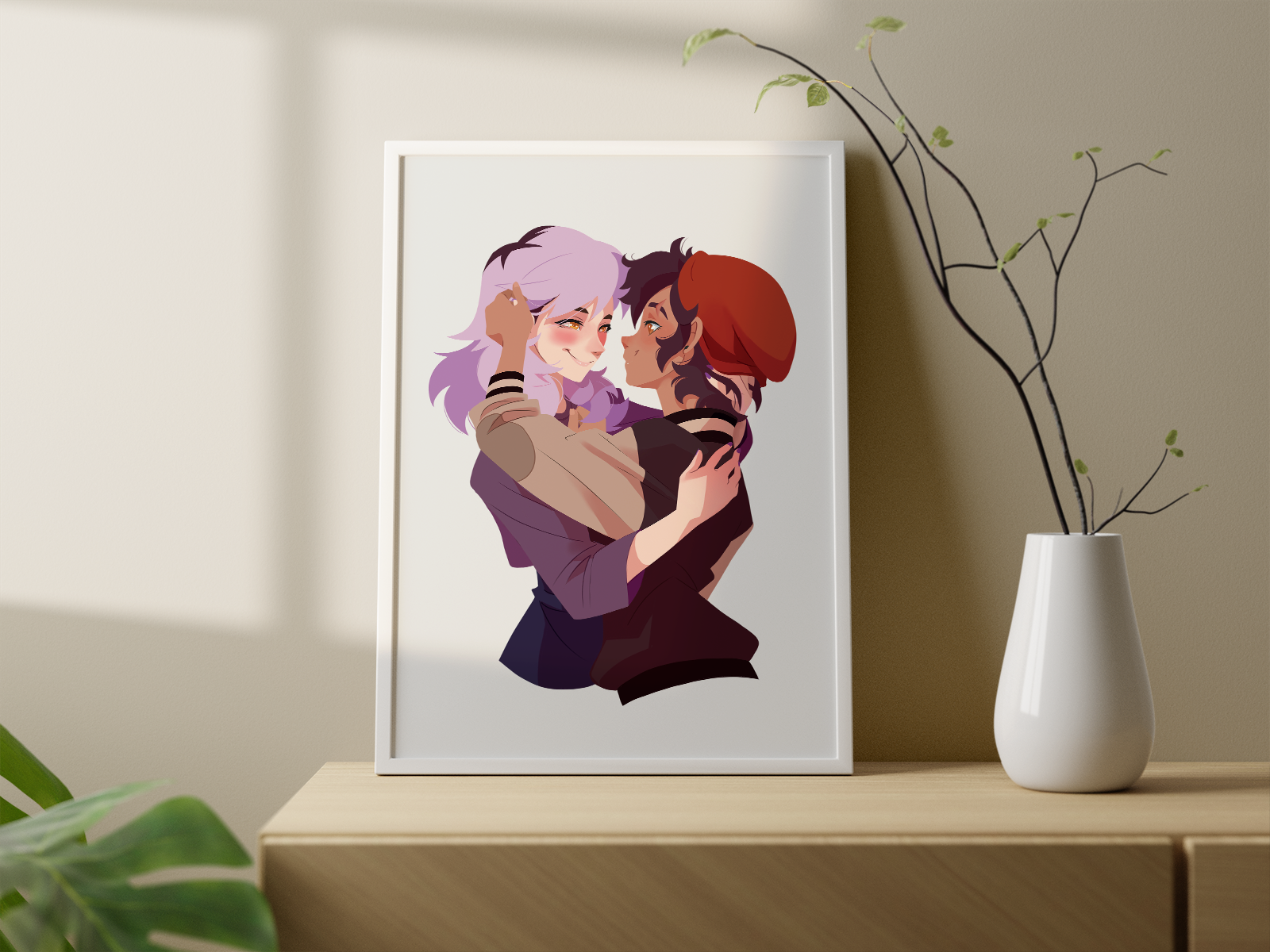 Luz & Amity Art Print | Owl House Romantic Poster