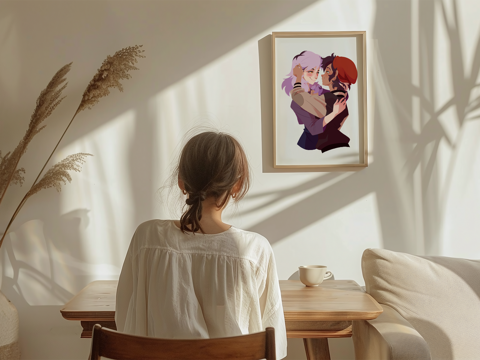 Luz & Amity Art Print | Owl House Romantic Poster