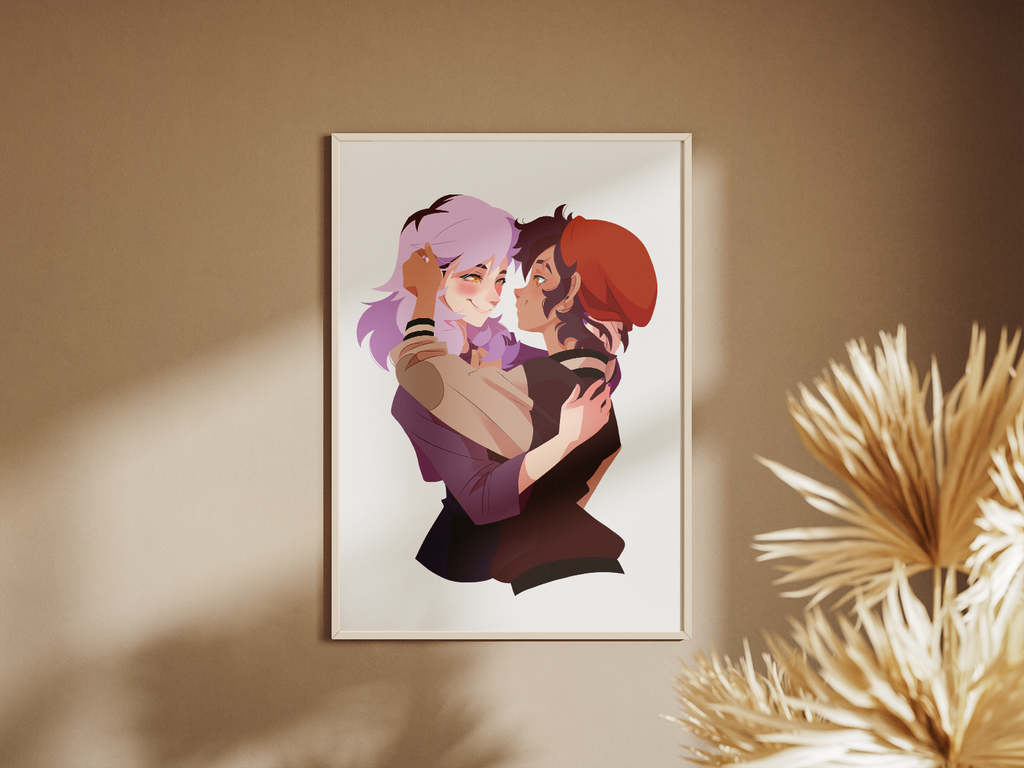 Luz & Amity Art Print | Owl House Romantic Poster
