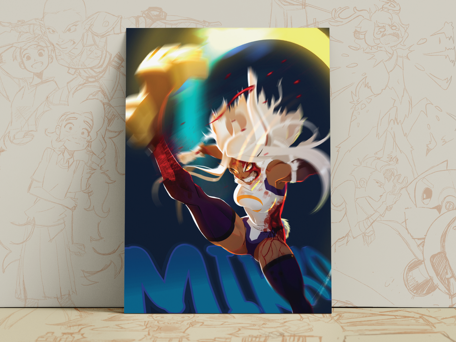 Mirko Art Print | My Hero Academia Poster