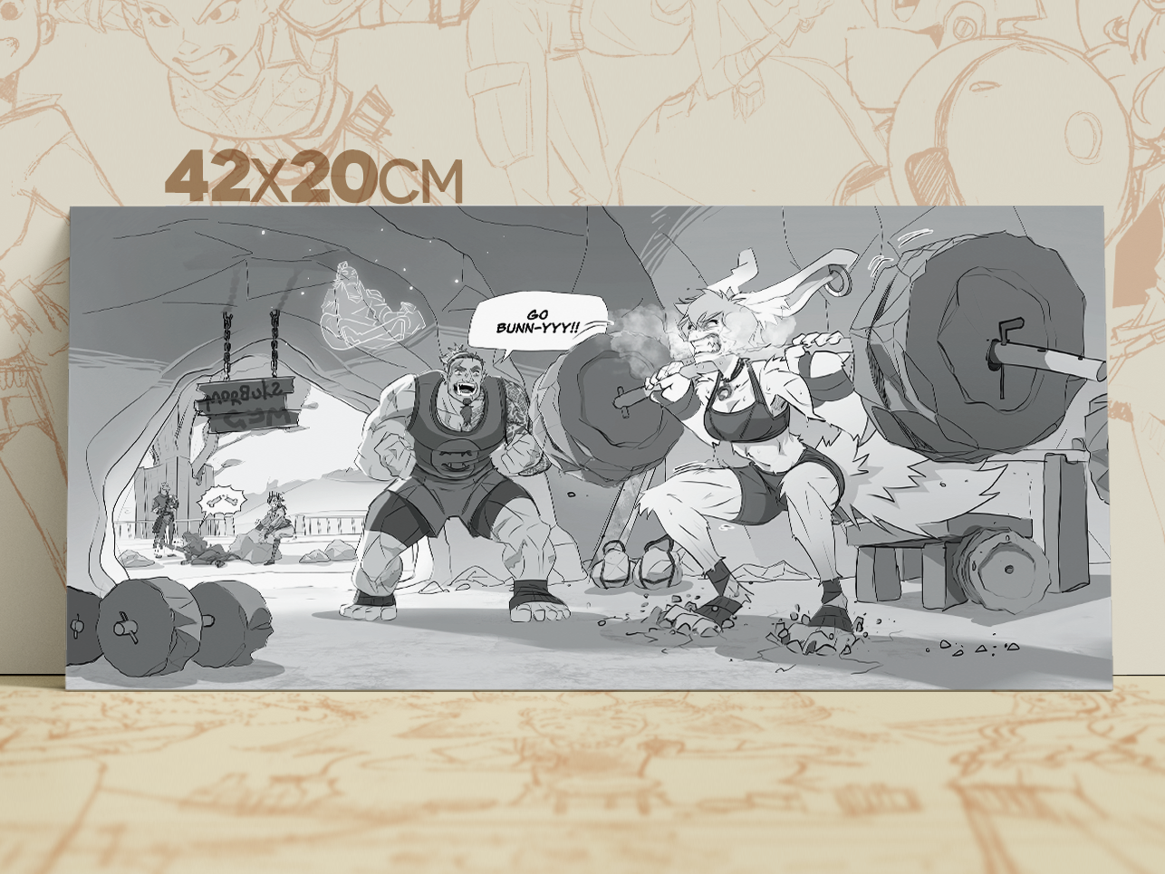 Morbuk's Gym Art Print | Funny DnD Wall Art | Fantasy RPG Illustration | Dungeon Gym Comedy | Original Print