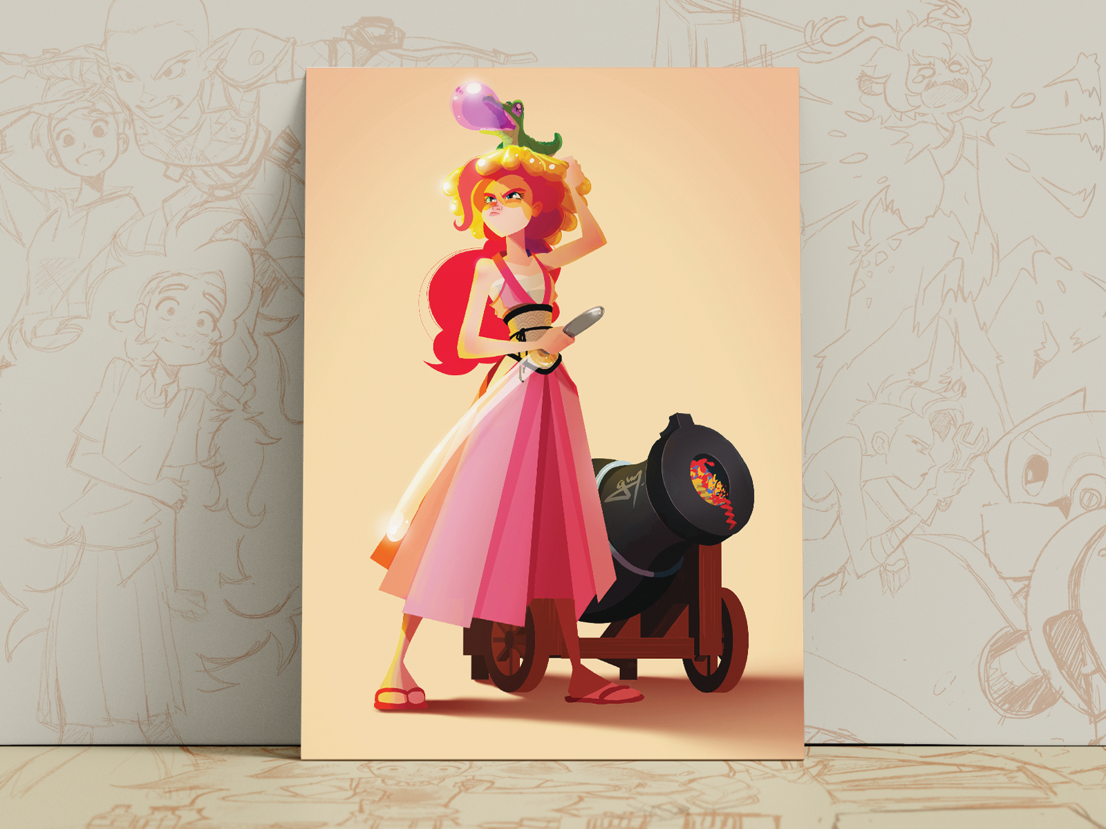 Pinkie Pie Samurai Art Print | MLP Anime Poster