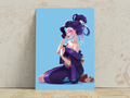 Rarity Geisha Art Print | My Little Pony Inspired Anime Decor