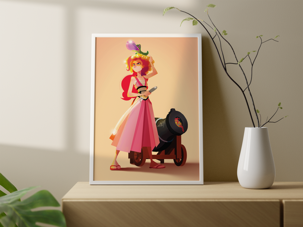Pinkie Pie Samurai Art Print | MLP Anime Poster
