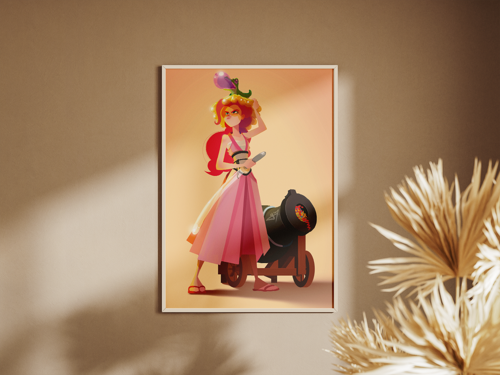 Pinkie Pie Samurai Art Print | MLP Anime Poster
